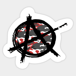 Anarchy - Camouflage Red Sticker